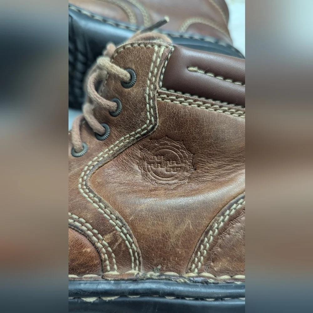 Kids Double H Leather Upper Boots Size 12D